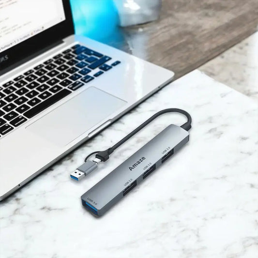 Amaze A314 4-Port USB 3.0 Hub – 5Gbps Dual Input