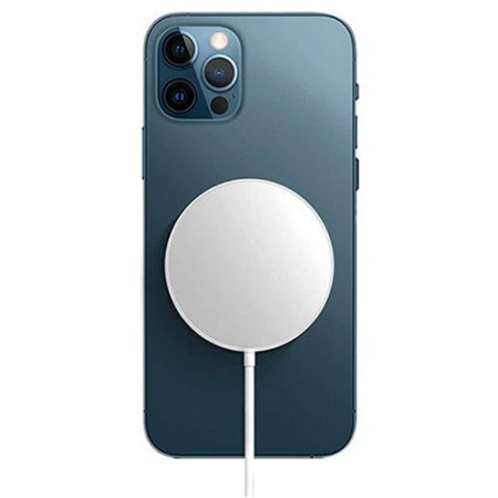 MagSafe wireless charger attached to smartphone