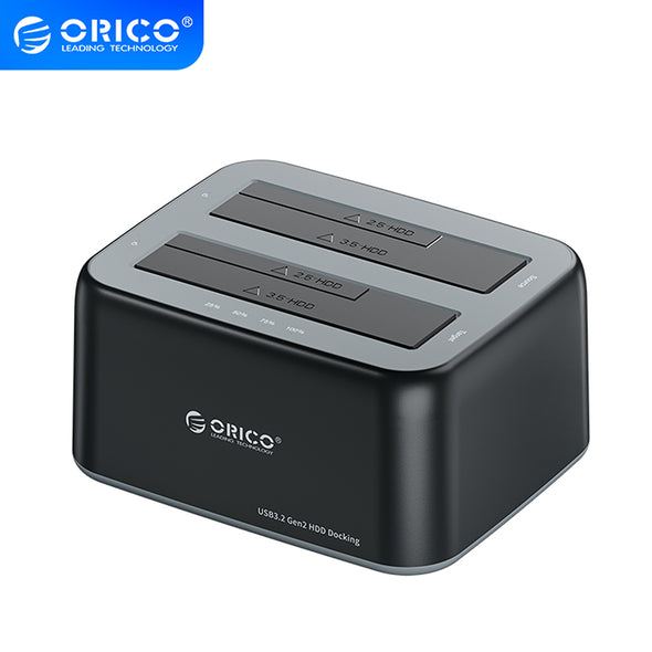 ORICO 6829C3 2.5″/3.5″ SATA HDD/SSD Dual-Bay Dock with Offline Clone Function