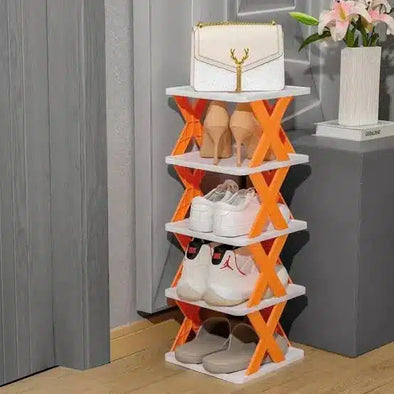 5/6 Layer X-Shape Stackable Shoe Rack – Space-Saving Shoe Organizer