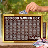 300,000 Saving Box – Wooden Money Saving Challenge Box