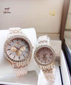 Stylish Quartz Couple Watches – 2 Pcs Set | Perfect Gift for Couples