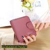 Women’s Leather Plain Short Wallet with Multi-Compartment Design
