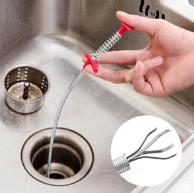 Snake Sink Cleaning Filter Pipe Stainless Steel Clog Remover