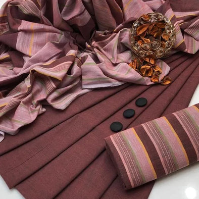 3 Pcs Women’s Unstitched Embroidered Khaddar Suit Premium Winter Collection