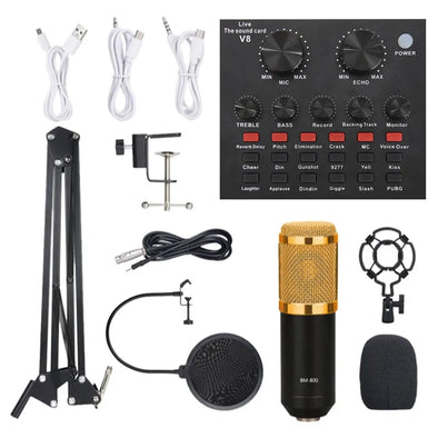Professional Condenser Microphone Kit – With Pop Filter, Microphone Stand & Mixer