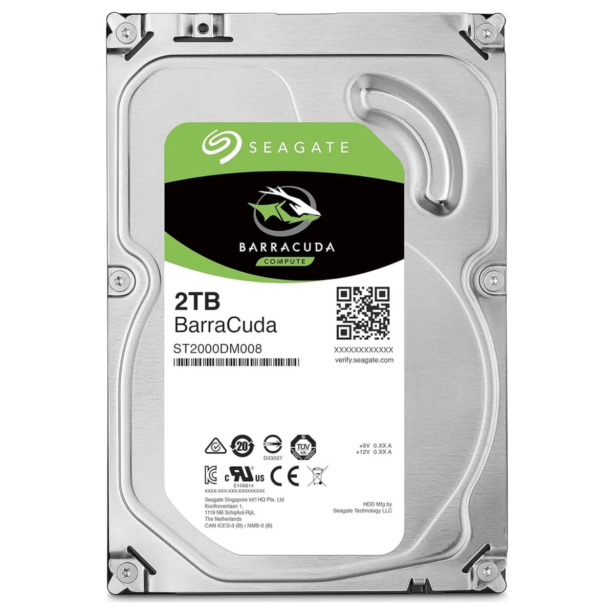 Seagate BarraCuda 2TB 3.5-Inch SATA 6Gb/s 7200 RPM 256MB Internal HDD