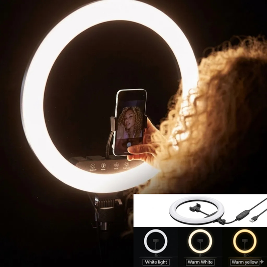 Portable Ring Light Without Stand – 36 LED Adjustable Brightness