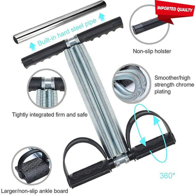 Rubber Pull Tummy Trimmer Abs Exerciser – Double Spring