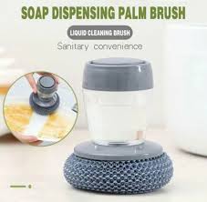 Dish Washing Scrubber with Built-in Liquid Storage Tank