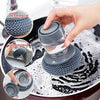 Dish Washing Scrubber with Built-in Liquid Storage Tank