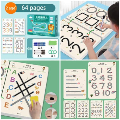 Kids Learning Tracing Book 64 Pages – Educational Practice