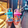 Baby Cartoon Whale Water Bottle with Straw – 260ml
