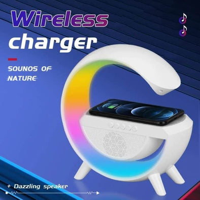 RGB Speaker Lamp with Wireless Charging – 3-in-1 Desk Lamp