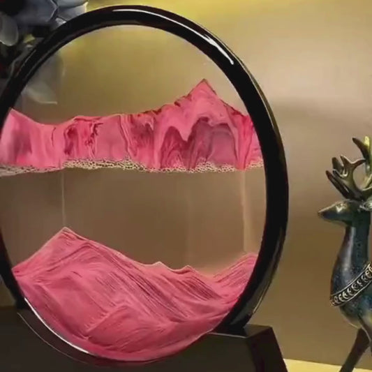 3D Moving Sand Art Lamp – Flowing Sand Painting Desk Decor